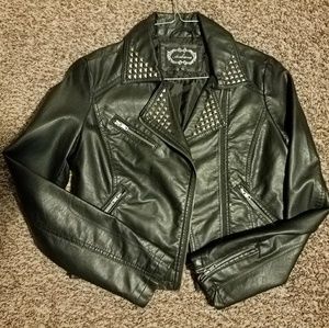faux leather jacket
